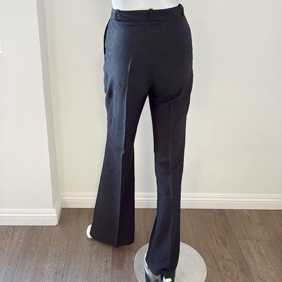 Vintage Plein Sud Black High-Waist Textured Dress Pants Made in France 36/4 Euro - Picture 9 of 9